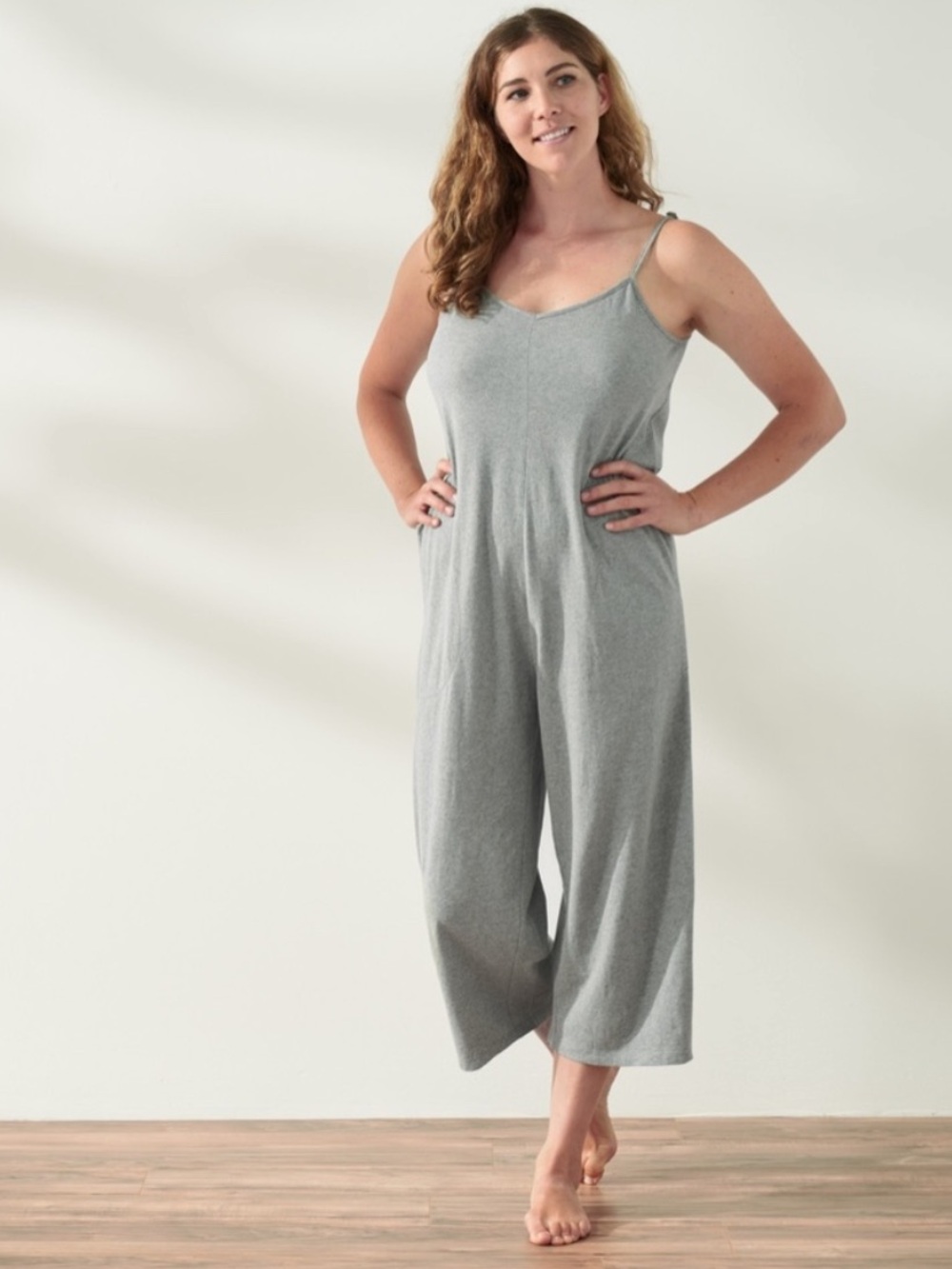 Coyuchi Solstice Romper- Heather Gray